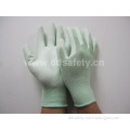 Green Nylon Green PU Gloves (DPU165)